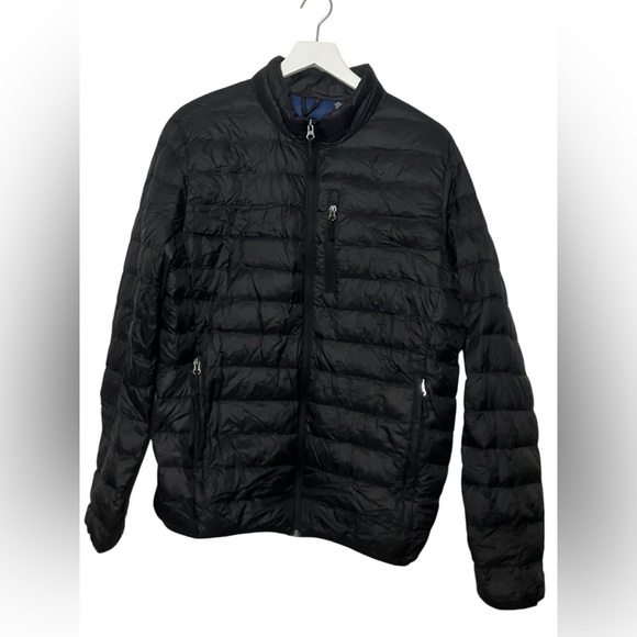 Club Room Mens’ Packable Down Puffer Jacket M Performance Full Zip Travel Black - Picture 1 of 7